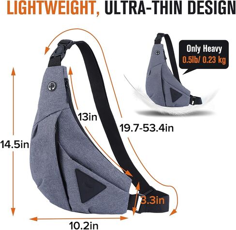 MAYMOONER Anti Theft Crossbody Bag Sling Chest Bags for Women Men Shoulder Bag Anti-theft Design for Travel Sport Work Blue in Kuwait