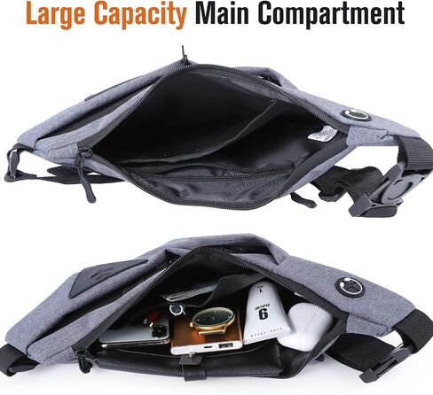 MAYMOONER Anti Theft Crossbody Bag Sling Chest Bags for Women Men Shoulder Bag Anti-theft Design for Travel Sport Work Blue in Kuwait