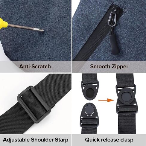 MAYMOONER Anti Theft Crossbody Bag Sling Chest Bags for Women Men Shoulder Bag Anti-theft Design for Travel Sport Work Blue in Kuwait