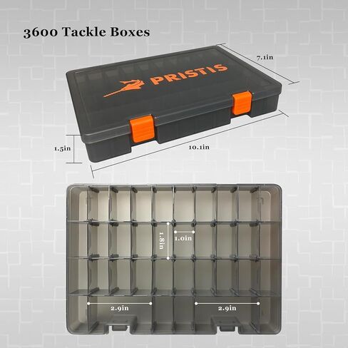 2pcs 3600 Fishing Tackle Trays, Plastic Storage Organizer Box with Removable Dividers, High Strength Fishing Lures & Baits Storage, Portable Hardware Tool Box, Adjustable Spare Accessory Box in Kuwait