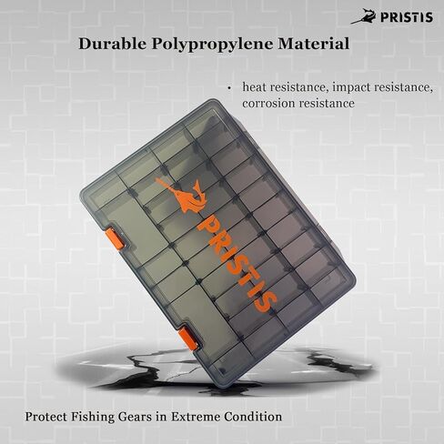 2pcs 3600 Fishing Tackle Trays, Plastic Storage Organizer Box with Removable Dividers, High Strength Fishing Lures & Baits Storage, Portable Hardware Tool Box, Adjustable Spare Accessory Box in Kuwait