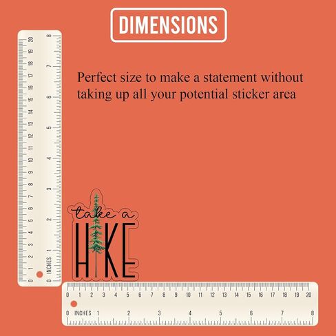 (3Pcs) Take A Hike Clear Sticker Nature Adventure Hiking Decal Waterproof Vinyl Stickers Adult for Laptop Kindle Car Water Bottle Mug Phone Notebook Musical Instrument - Size 3"x2.4" in Kuwait