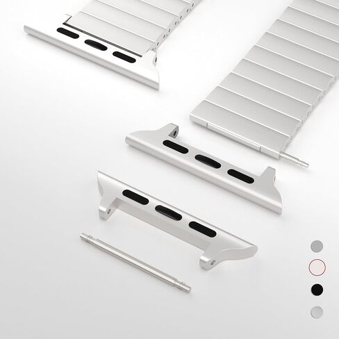 Watch Band Connector Spring Bar Watch Strap Connector Adapter Stainless Steel Watch Band Adapter Replaceable Metal Connection Adapter with Replacement Tool for Apple Watch Band (16-26mm), Apple Watch Band Connector for iWatch Series 9-1 SE Ultra (38-49mm) in Saudi Arabia