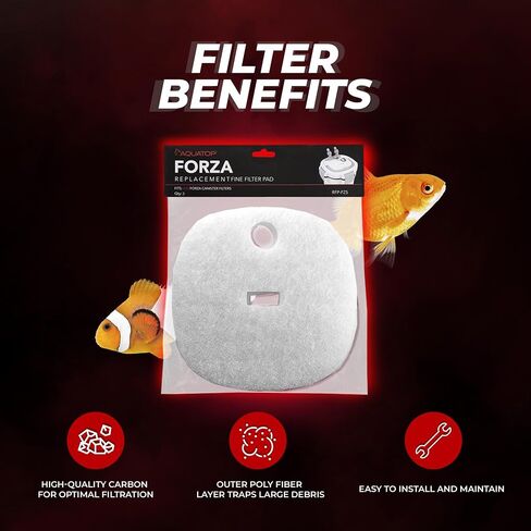 وسادات فلتر بيضاء بديلة AquaTop 9 لمرشحات علبة Forza (FZ9 وFZ5) - ترشيح ميكانيكي فعال - سهلة التركيب والصيانة in Kuwait