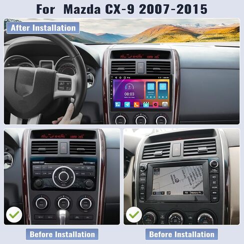 SIXWIN 2G+32G ستيريو سيارة Android لمازدا CX-9 2007-2015 مع CarPlay Android Auto Mirror Link 26UI 10.1 بوصة تعمل باللمس راديو السيارة بلوتوث نظام تحديد المواقع والملاحة WiFi FM راديو SWC كاميرا احتياطية ... in Saudi Arabia