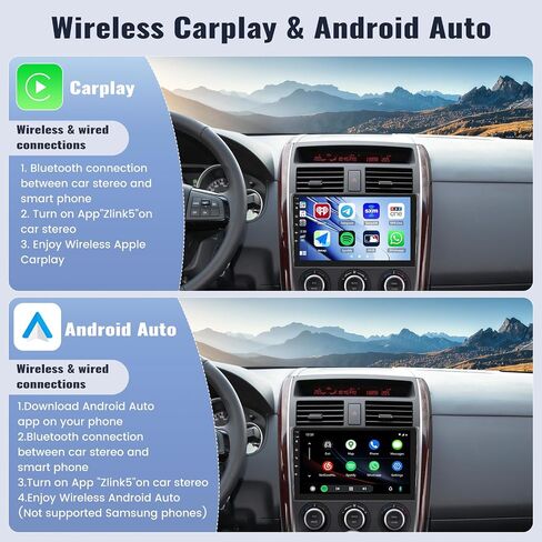 SIXWIN 2G+32G ستيريو سيارة Android لمازدا CX-9 2007-2015 مع CarPlay Android Auto Mirror Link 26UI 10.1 بوصة تعمل باللمس راديو السيارة بلوتوث نظام تحديد المواقع والملاحة WiFi FM راديو SWC كاميرا احتياطية ... in Saudi Arabia