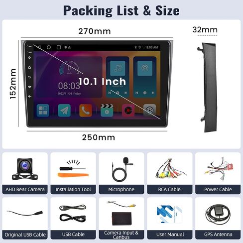 SIXWIN 2G+32G Android Car Stereo for Mazda CX-9 2007-2015 with CarPlay Android Auto Mirror Link 26UI 10.1 Inch Touch Screen Car Radio Bluetooth GPS Navigation WiFi FM Radio SWC Backup Camera … in Saudi Arabia