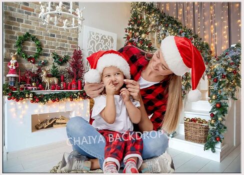 CHAIYA 7x5FT عيد الميلاد خلفيات التصوير الفوتوغرافي عيد الميلاد الموقد الديكور خلفية شجرة عيد الميلاد هدية عطلة حزب الديكور الأطفال الأسرة عيد الميلاد حزب راية in Kuwait