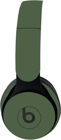 MightySkins Skin for Beats Solo Pro Wireless Headphones - Solid Olive | Protective, Durable, and Unique Vinyl Decal wrap Cover | Easy to Apply, Remove, and Change Styles | Made in The USA in Saudi Arabia