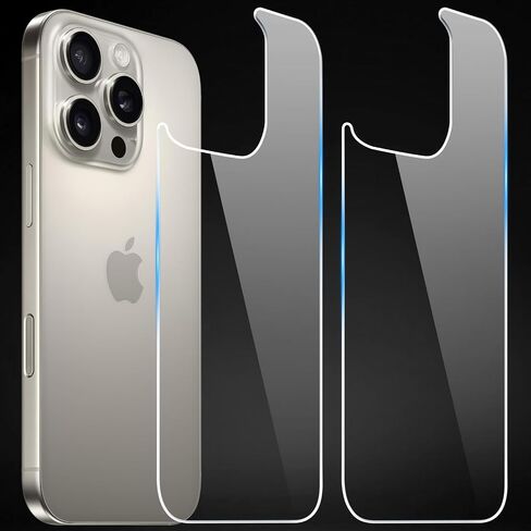 Back Screen Protector for iPhone 16 Pro [2-Pack], Rear Tempered Glass Film, Anti-Fingerprint/Scratch Protector,Premium HD Clarity for iPhone 16 Pro [6.3 inch] in Saudi Arabia