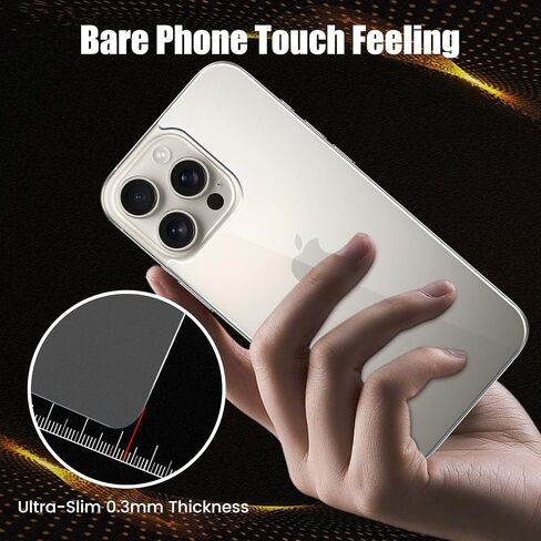 Back Screen Protector for iPhone 16 Pro [2-Pack], Rear Tempered Glass Film, Anti-Fingerprint/Scratch Protector,Premium HD Clarity for iPhone 16 Pro [6.3 inch] in Saudi Arabia