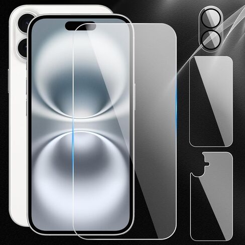 Back Screen Protector for iPhone 16 Pro [2-Pack], Rear Tempered Glass Film, Anti-Fingerprint/Scratch Protector,Premium HD Clarity for iPhone 16 Pro [6.3 inch] in Saudi Arabia