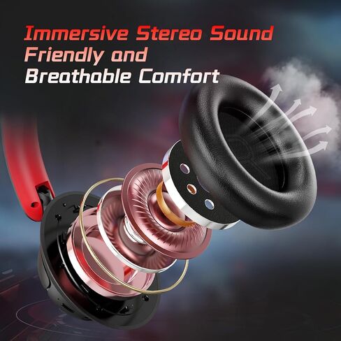 Wireless Gaming Headset for PS5 PS4 PC, 55 Hr Battery Bluetooth 5.3 Gaming Headphones with Microphone, 2.4G Gamer Headset Wireless for PS5 Switch PC in Saudi Arabia