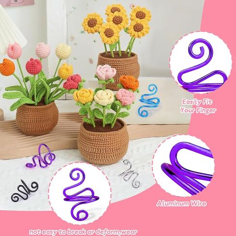 XANGNIER Adjustable Crochet Ring for Finger,Crochet Yarn Tension Rings for Crocheting, Metal Open Yarn Guide Crocheting Loop Ring,Crochet Gifts and Knitting Supplies Accessories Tool,2 PCS in Saudi Arabia