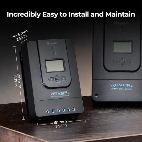 Renogy 50 Amp MPPT Charge Controller 12V MPPT Solar Charge Controller, Capable for Solar Panel and Alternator Power Input, with DC to DC Battery Charger Function, for Gel, AGM, and Lithium Batteries in Saudi Arabia