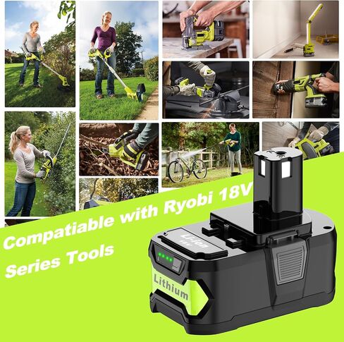 18V 3.0Ah Replacement for Ryobi 18V Battery and Charger Compatible with Ryobi Lithium Batteries Cordless Power Tools in Saudi Arabia