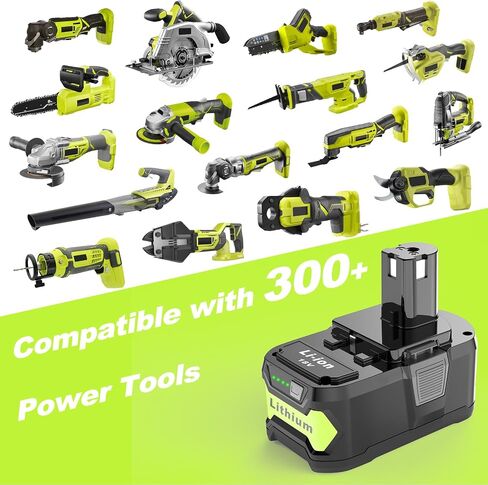 18V 3.0Ah Replacement for Ryobi 18V Battery and Charger Compatible with Ryobi Lithium Batteries Cordless Power Tools in Saudi Arabia
