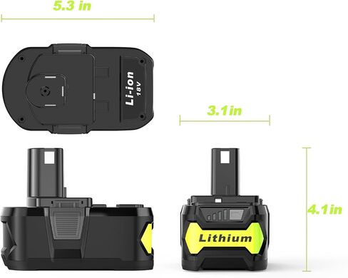 18V 3.0Ah Replacement for Ryobi 18V Battery and Charger Compatible with Ryobi Lithium Batteries Cordless Power Tools in Saudi Arabia