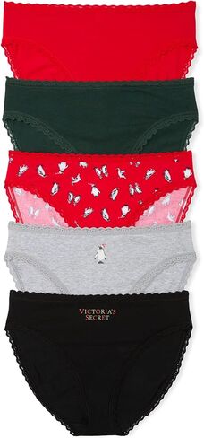 Victoria's Secret Lace Trim Cotton Brief Panty Packs, Underwear for Women (XS-XXL) in Saudi Arabia