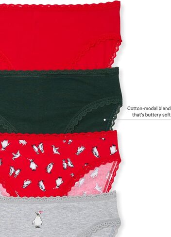 Victoria's Secret Lace Trim Cotton Brief Panty Packs, Underwear for Women (XS-XXL) in Saudi Arabia