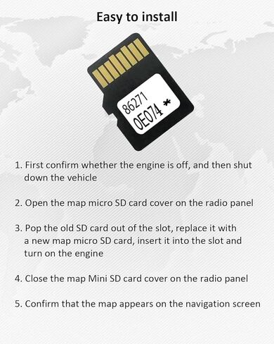 86271-0E074 بطاقة Micro sd للملاحة 2022 أحدث إصدار لتحديث الخرائط يناسب Toyota in Kuwait