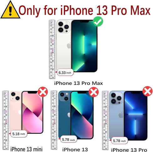 MONASAY Magwallet Case Fit iPhone 13 Pro, [Support MagSafe Wireless Charging][Glass Screen Protector] Flip Folio Magnetic Leather Wallet Phone Cover with Detachable Card Holder, Pinksand in Kuwait