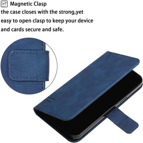 Wallet Case for Moto G Stylus 5G, Moto G Stylus 5G Case with Card Holder Leather Flip Case with Kickstand Magnetic Full Protection Compatible with Motorola Moto G Stylus 5G Smile Blue in Kuwait