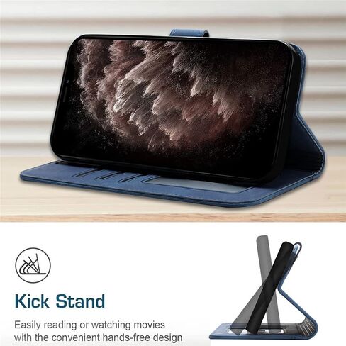 Wallet Case for Moto G Stylus 5G, Moto G Stylus 5G Case with Card Holder Leather Flip Case with Kickstand Magnetic Full Protection Compatible with Motorola Moto G Stylus 5G Smile Blue in Kuwait