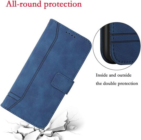 Wallet Case for Moto G Stylus 5G, Moto G Stylus 5G Case with Card Holder Leather Flip Case with Kickstand Magnetic Full Protection Compatible with Motorola Moto G Stylus 5G Smile Blue in Kuwait