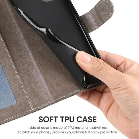 Case for Moto Edge 50 Fusion Case, Motorola Edge 50 Fusion Wallet Case, Lace Flower PU Leather Flip Credit Card Holder Phone Cover for Motorola Edge 50 Fusion 5G Gray in Saudi Arabia