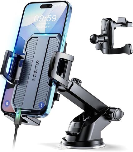 Car Phone Holder Mount, Strongest Suction Cell Phone Car Mount for Dashboard&Windshield&Vent Car Mount for iPhone and Android Phone in Saudi Arabia