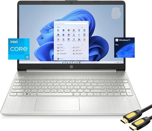 كمبيوتر محمول HP 15 للأعمال والطلاب، شاشة 15.6 بوصة FHD Micro-Edge، Intel Core i3-1215U حتى 4.40 جيجا هرتز، ذاكرة الوصول العشوائي 16 جيجابايت، 1 تيرابايت NVMe SSD، كاميرا ويب 720 بكسل، Numpad، USB-C، Wi-Fi، قارئ FP، PDG اتش دي ام اي، ويندوز 11 برو in Saudi Arabia