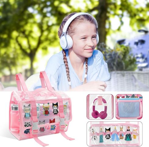 Backpack Bag for Toniebox Starter Set ,Carrying Case for Toniebox, Tonie Figures ,Headphones and Charging Station, Portable Storage Bag with Shoulder Strap and Handle Bar, Hanging Storage (Blue) in Saudi Arabia