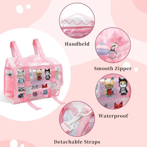 Backpack Bag for Toniebox Starter Set ,Carrying Case for Toniebox, Tonie Figures ,Headphones and Charging Station, Portable Storage Bag with Shoulder Strap and Handle Bar, Hanging Storage (Blue) in Saudi Arabia