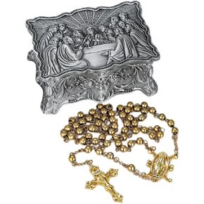 Rosary Necklace 925 Sterling Silver Rosary Pendant Rosarios Catolicos for Men Women