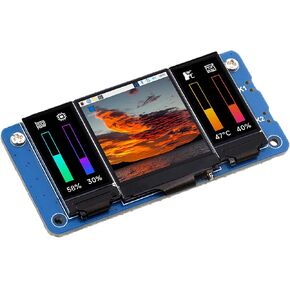 Triple LCD HAT for Raspberry Pi 5/4B/3B+/3B/Zero W/Zero 2W, Onboard 1.3inch IPS LCD 240x240 Main Screen and Dual 0.96inch IPS 160x80 Resolution LCD Secondary Screens, SPI Interface