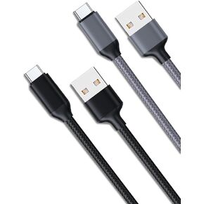 MAS CARNEY USB C Cable 6ft 2.4A Fast Charging, USB A to Type C Charger Cord Braided Compatible with iPhone 15, iPad Mini 6, Samsung Galaxy A54 A51 A50, S24 S23, Note 20, Moto G9