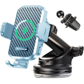 CHGeek Cell Phone Car Mount, Auto Clamping Phone Holder fit for iPhone 15 14 13 12 Mini Pro Max 11 Xs, Samsung Galaxy