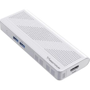MINISFORUM S100 Mini PC Stick 12th Gen Alder Lake N100(up to 3.4GHz) Micro PC, LPDDR5 8GB RAM UFS2.1 256GB, 1x HDMI, 1x USB-C Output, 2X USB3.2, 2.5G RJ45 Port, PD 65W Power Adapter Micro Computer