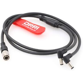 DRRI 4 Pin Hirose Male to Double Locking Right Angle DC Lectro Power Cable
