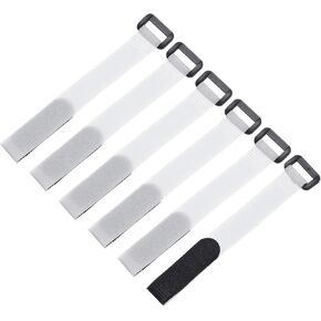MECCANIXITY 6Pcs Reusable Battery Tie Down Straps,0.6x10" Black Nylon Multipurpose Battery Hold Down Adjustable Cinch Strap Hook Loop Fastening Tie for Quadcopters FPV RC Drone Boat Car