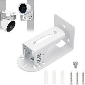 Sumnacon Nest دعامة كاميرا خارجية 1 حزمة 360 درجة مرنة للتعديل على الحائط دعامة تثبيت على الحائط لكاميرا العش أو في الداخل، بطارية - الجيل الثاني من المعدن القوي حامل كاميرا العش، أبيض in Kuwait