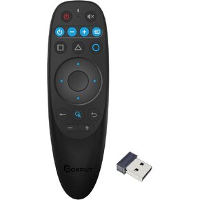 BPR2S Plus Air Mouse Remote Control Bluetooth Voice Remote Control 2.4G RF Remote with USB Receiver 6 Axis Gyroscope Support IR Learning TV 4 Keys IR Isolation for Android TV Box TV Stick