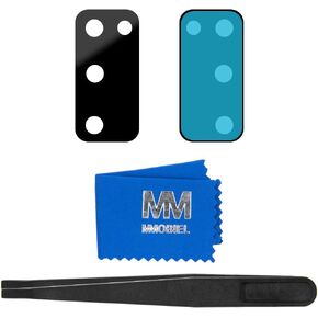 MMOBIEL Rear Camera Glass Lens Compatible with Samsung Galaxy S20 FE / S20 FE 5G 2020 Camera Glass with Double Sided Adhesive Tweezers and Cloth Included – Black