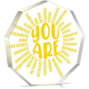 Thank You Gifts for Coworkers Inspirational Gifts for Women Daughter Appreciation Gifts for Teacher Boss Bestie Gifts You are Sun Motivational Quote Acrylic Desk Décor