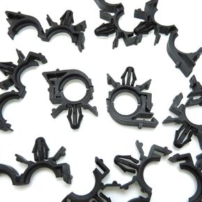 Woodzdon 30 Pcs 11/16" OD 1/2" ID Wire Loom Routing Clip Retainer for GM 8911472 for Auveco 14546 Black Nylon Convoluted Conduit Wiring Harness for Chevrolet for GMC for Buick for Cadillac for Pontiac