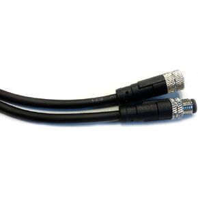 M8 3 Pins Connector Cable, Male to Female Circular Connector Molding Cable A Code Straight Industrial Molded Cable IP67 Waterproof Unshielded PVC Cable 60V 4A AC/DC 1Meter AWG24（3.28ft）