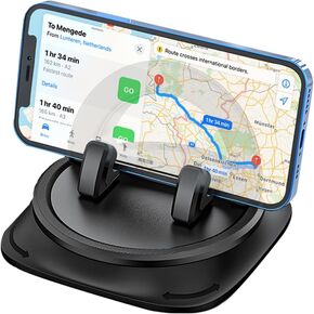 Car Phone Holder, 360° Rotatable Stable Automotive Cell Phone Holder Mount, Anti-Slip Silicone Vehicle Dashboard Smartphone Stand Accessories, Universal for RV, SUV, Truck