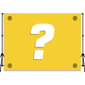 Yellow Question Mark Background Cartoon Children Boy Birthday Party Decoration Background Room Bedroom Decoration Wallpaper Party Photography Background 7x5ft YUNBZT279