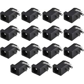uxcell DC-005 5.5mmx2.1mm DC Power Jack Plug 3 Pin Female Socket Connector 15pcs